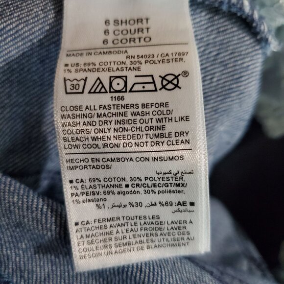 Old Navy Jeans Women’s 6 Short Blue Wow Straight High-Rise Stretch Denim - Picture 4 of 11